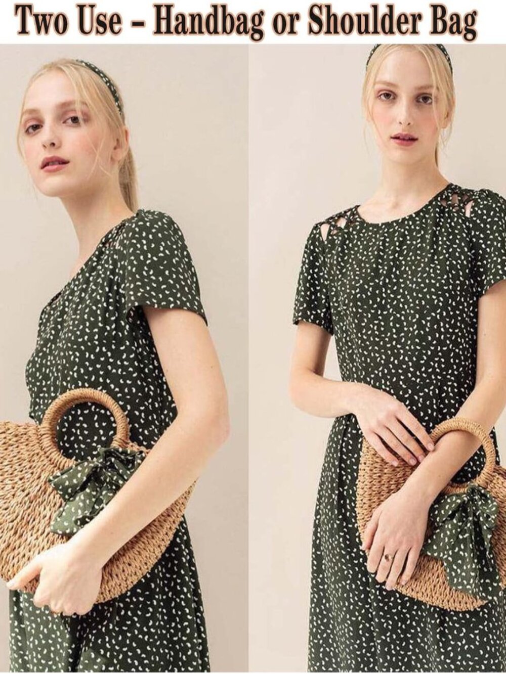 Straw Shoulder Bag For Women Woven Purse Beach Envelope Clutch Straws Wallet | S - Picture 7 of 7